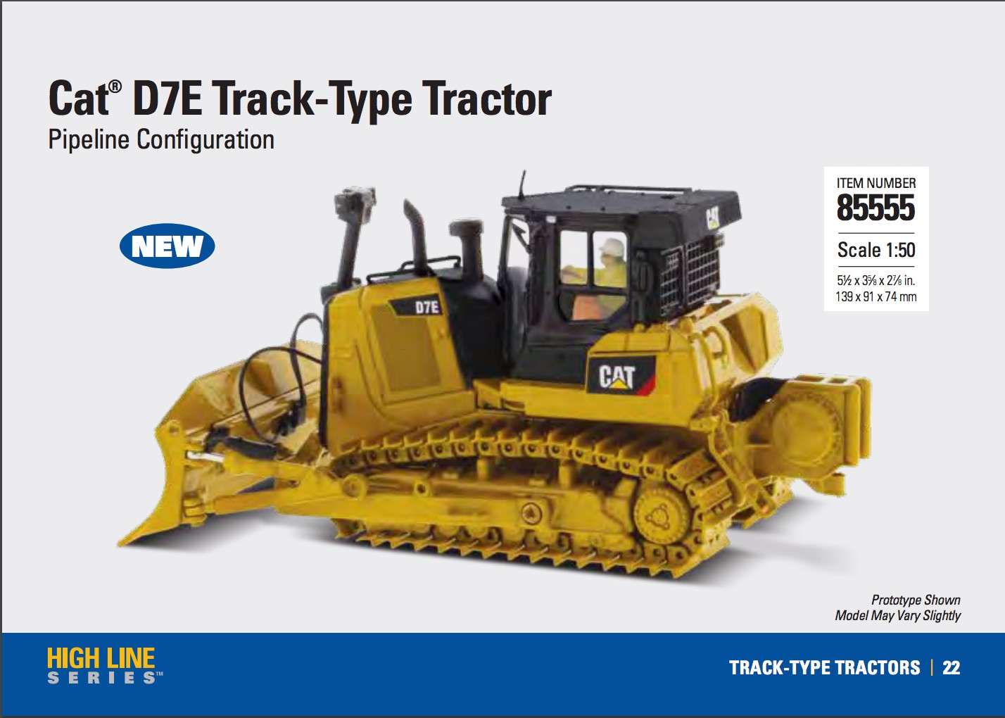 DM85555 - Caterpillar D7E track-type tractor - pipeline