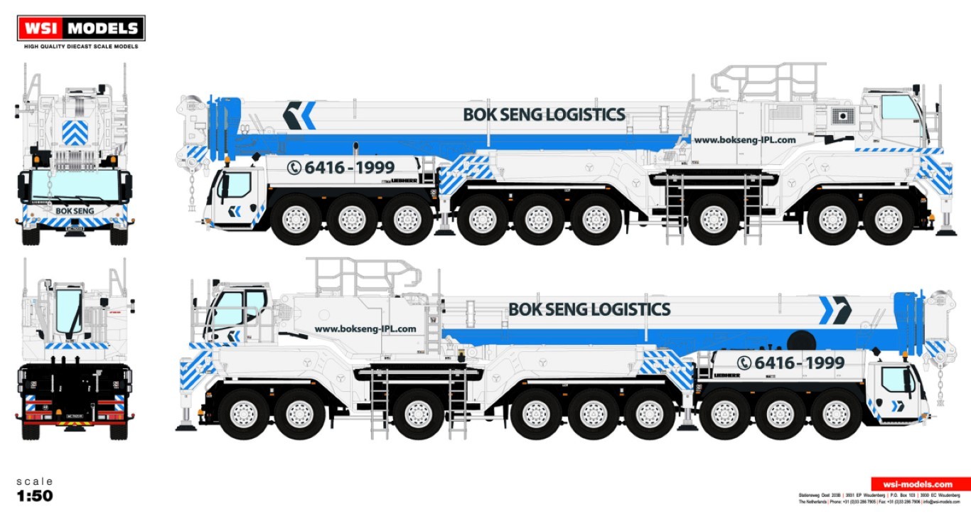 WSI51-2059 - Liebherr LTM1750-9.1 telescopic crane Bok Seng /1:50