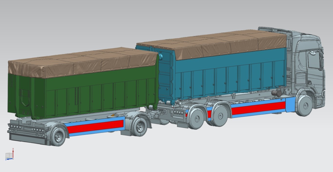 WSI01-3198 - Scania R Highline container-combi 5axle Van Deuveren