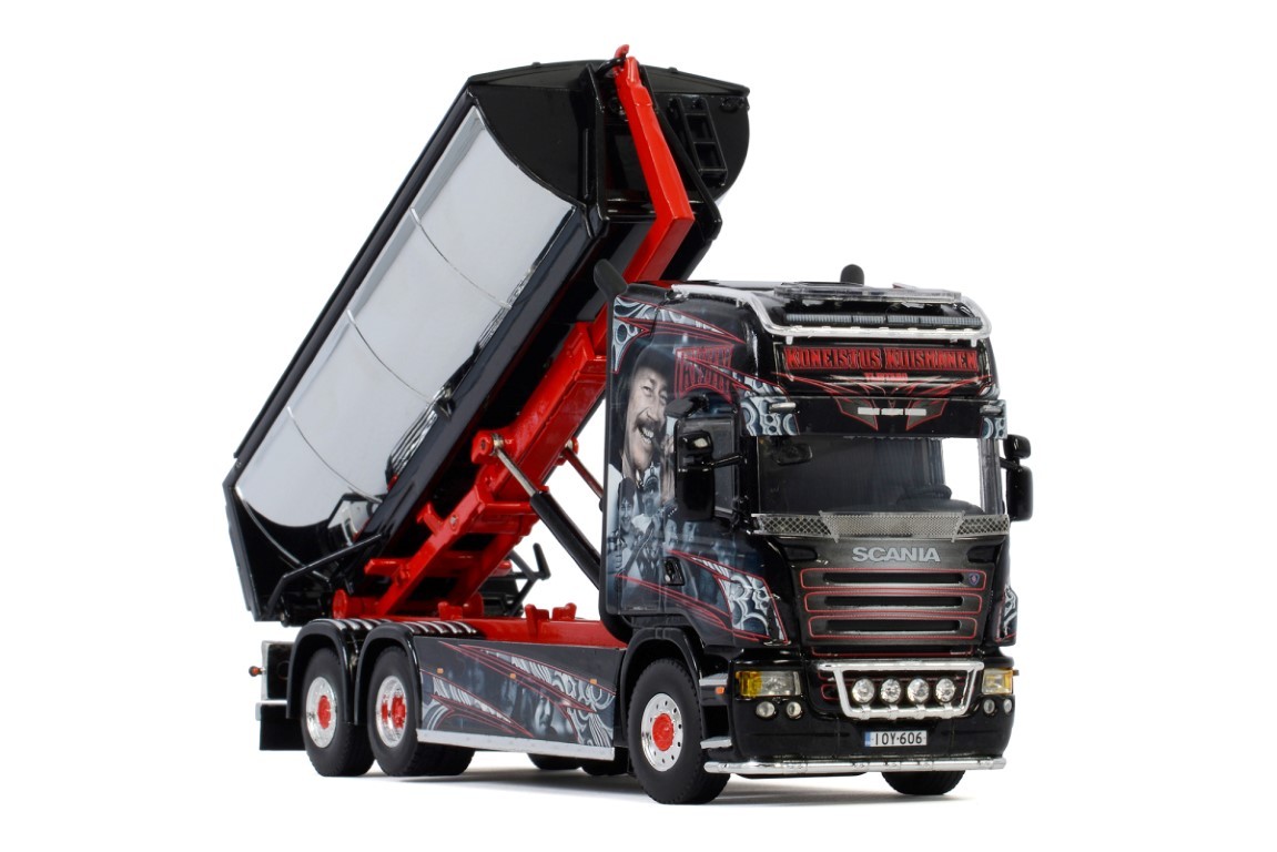 WSI01-3120 - Scania R5 Topline hooklift asphalt Kuismanen /1:50 WSImodels