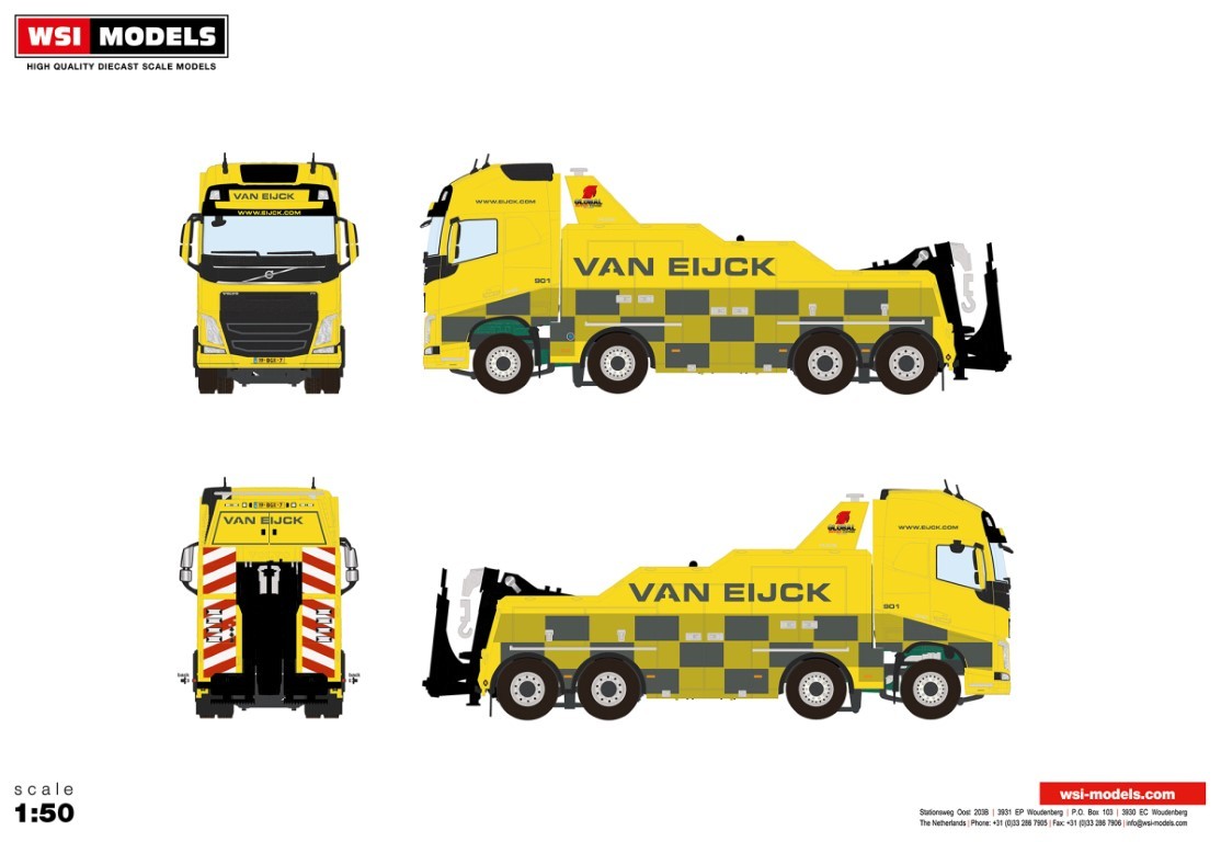 WSI01-3260 - Volvo FH4 Globetrotter XL 8x4 Falkom Van Eijck /1:50