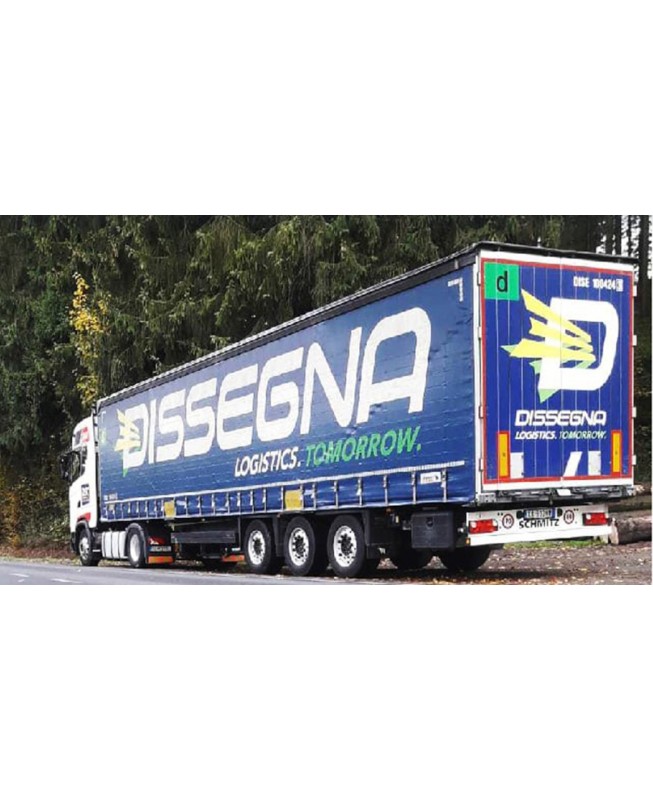 WSI01-3410 - Scania CR20H 4x2 curtainside trailer DISSEGNA /1:50 WSImodels