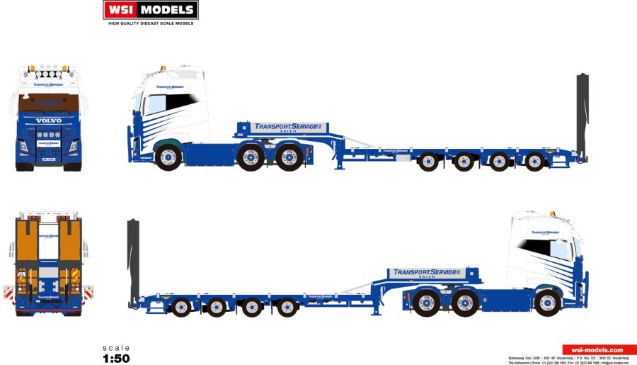 WSI01-3477 - Volvo FH4 XXL 6x4 semi-lowloader w/ramps 4axle 