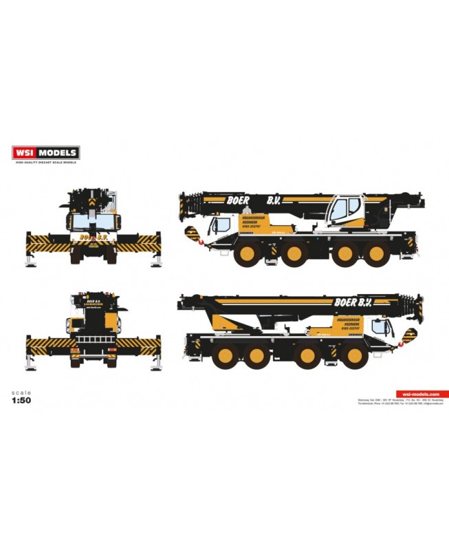 WSI51-2098 Liebherr LTM1090-4.1 autogru telescopica BOER BV / 1:50 WSImodels