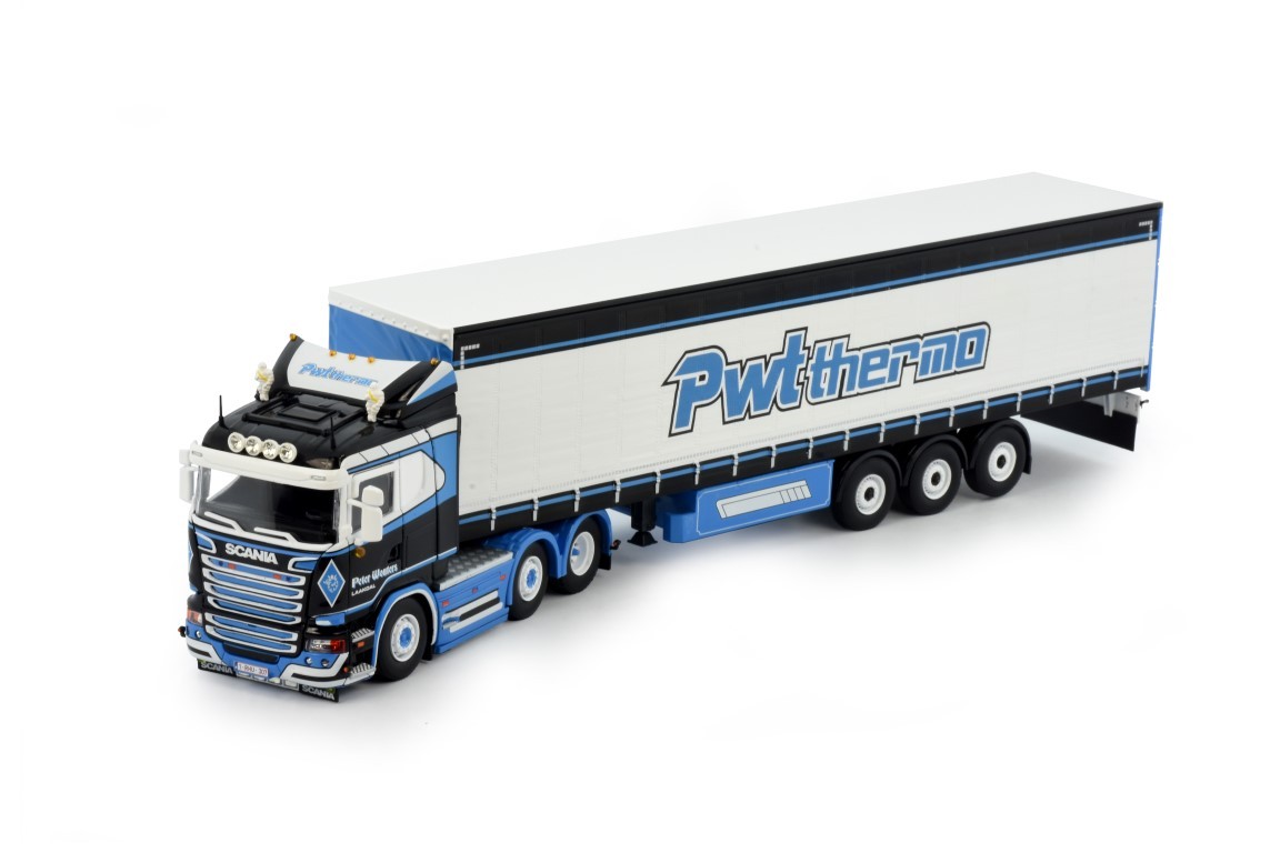 81487 - Scania R Streamline 6x2 curtainside trailer PWT Peter Wouters /1:50  TEKNO