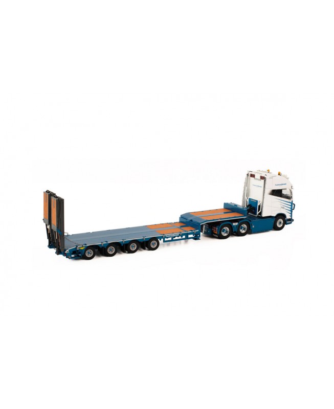 WSI01-3477 - Volvo FH4 XXL 6x4 semi-lowloader w/ramps 4axle Transport  Service AS Skien /1:50 WSImodels