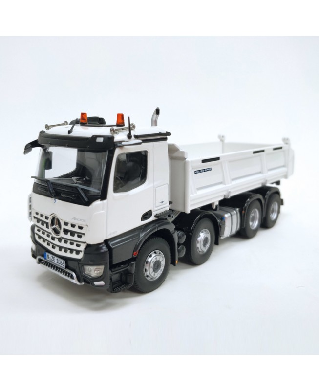 1066/40 Mercedes-Benz Arocs 8x4 Meiller Kipper WHITE /1:50 NZG