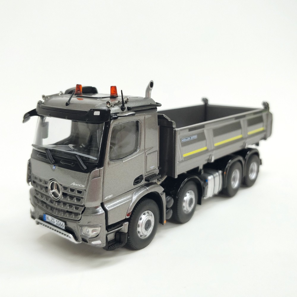 1066/55 Mercedes-Benz Arocs 8x4 Meiller Kipper GREY /1:50 NZG