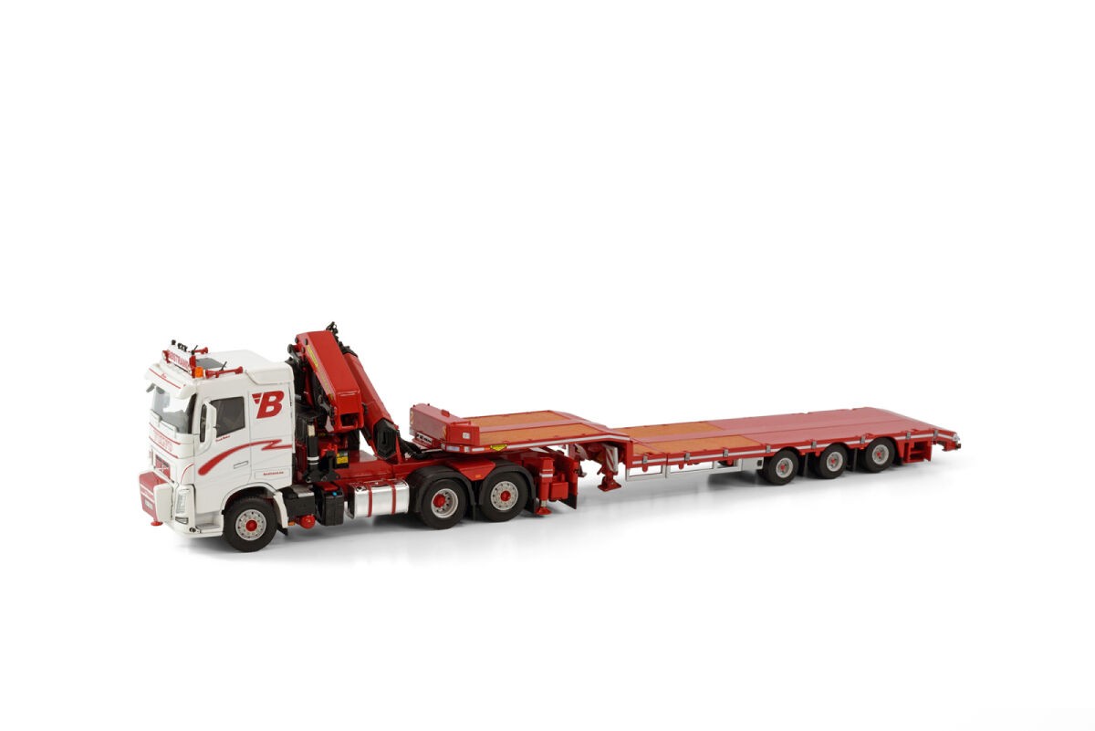 WSI01-3809 - Volvo FH4 4x2 lowloader 3axle Palfinger PK78002SH + jib  Bøstrand /1:50 WSImodels