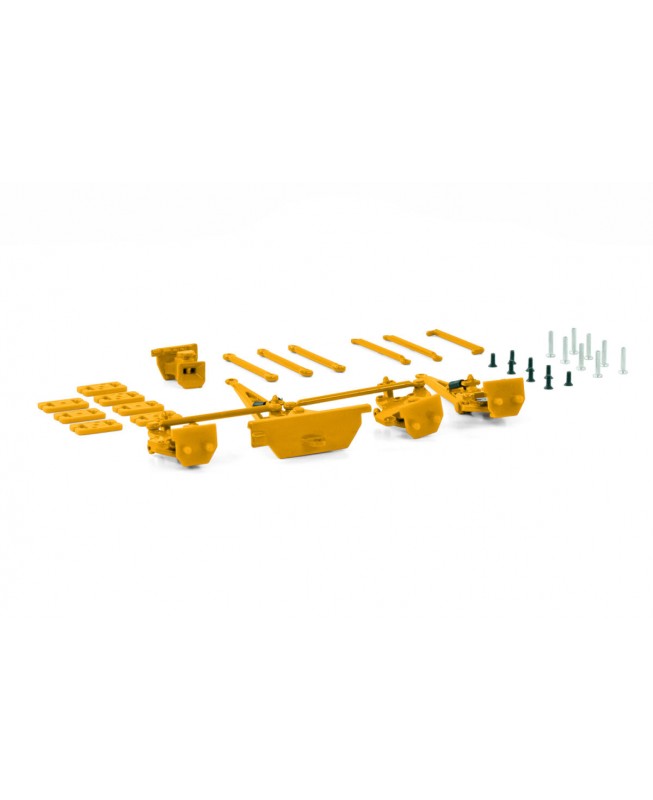 WSI04-2158 - Scheuerle Inter Combi Hitch + single/double drawbar - YELLOW (PREMIUM Line) / 1:50 WSImodels