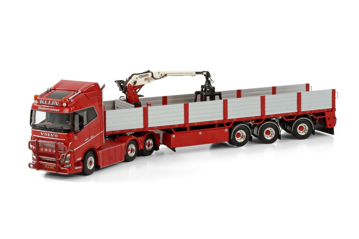 WSI01-4024 - Volvo FH4 Globetrotter 6x2 brick-trailer Klijn /1:50 WSImodels