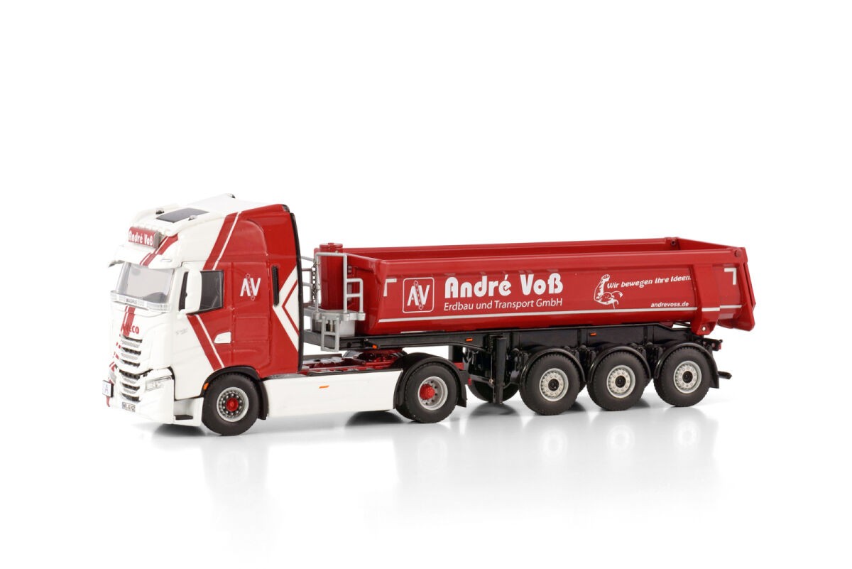 WSI01-4233 - Iveco S-Way 4x2 tipper trailer 3axle Andre Voß /1:50 WSImodels