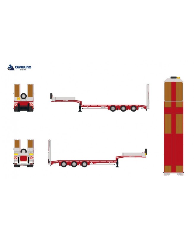 20-1280 - semirimorchio Faymonville MAX100 Semi Low Loader  /1:50 Cavallino