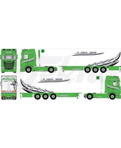 86267 - Scania Next Gen 590S Highline frigo Muller 100th /1:50 TEKNO