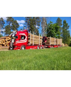 85984 - Scania NGR highline wood-transport combi Gustafsssons /1:50 TEKNO