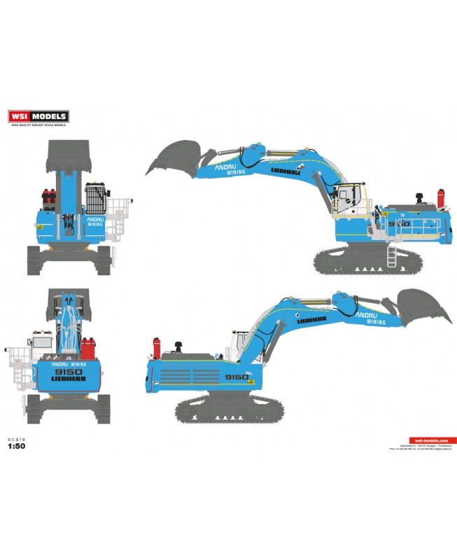 WSI61-2012 - Liebherr R9150 mining excavator Andru Mining /1:50 WSImodels