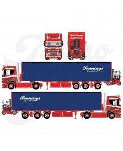 86683 - Scania NGR 530 4x2 semi 3assi telonato con caricatore Moffet - Pennings Transport/1:50 TEKNO