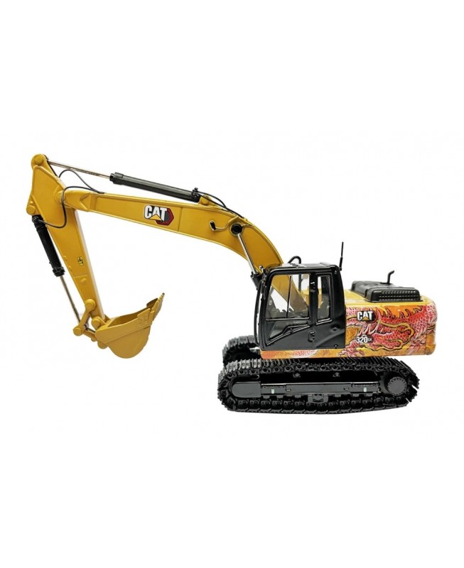 DM85674L - Cat 320 GX Excavator Dragon Totem decoration /1:50 Diecast Masters