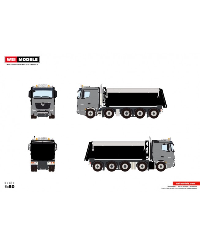 WSI04-2209 - MB Arocs MP4 10x4 ribaltabile - premium line /1:50 WSImodels