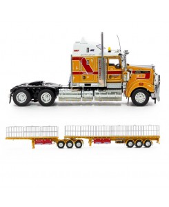 Kenworth T909 - Freighter B-Double flat-top SET Mansells /1:50 Drake