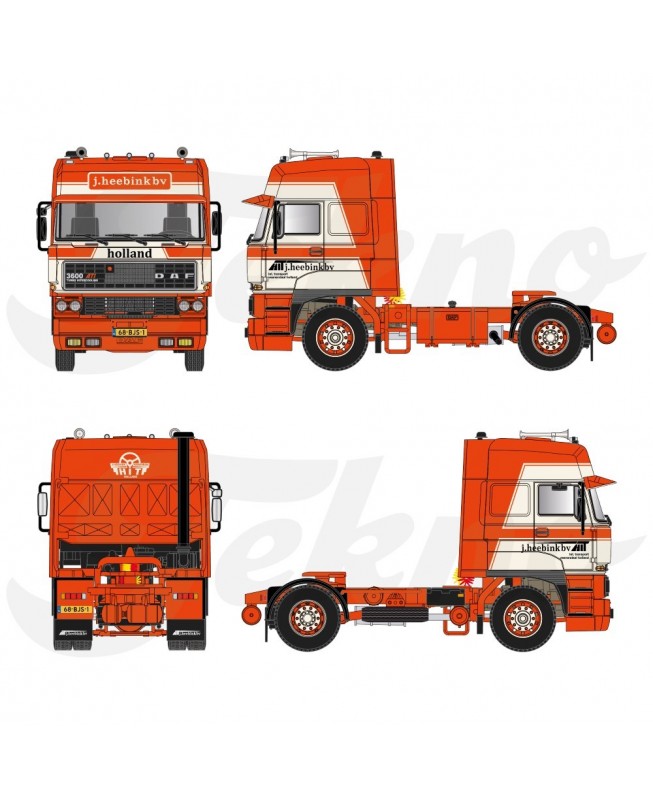 87447 - DAF 3600 Ati Space Cab 4x2 Heebink /1:50 TEKNO