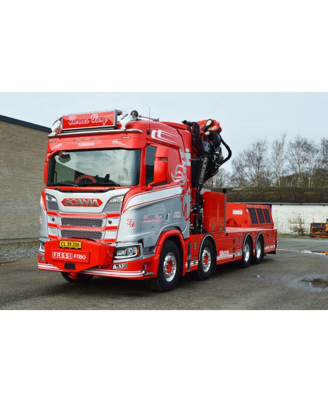 WSI01-4444 - Scania CR20N 8x4 con gru Fassi 1100+jib Thomas Berg /1:50 WSImodels