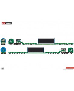 WSI01-4596 - Volvo FH5 Globetrotter XL 8x4 Scheuerle intercombi 5+7 + cable reel Kübler /1:50 WSImodels