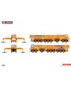 WSI51-2163 Liebherr LTM1750-9.1 autogru telescopica Windhoist / 1:50 WSImodels