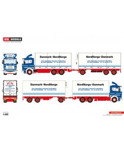 WSI01-4656 - Scania serie4 autotreno frigo Jens Ingvardsen /1:50 WSImodels