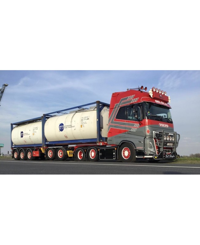 86476 - Volvo FH05 Globetrotter XL 6x2 D-Tec flexitrailer 2x Tankcontainer SL Logistics /1:50 TEKNO