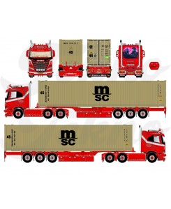 86033 - Iveco S-Way 6x2 45ft. container trailer Weeda - Gomorra  /1:50 TEKNO