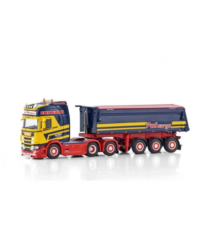 WSI01-4399 - Scania CR20H 6x2 tipper trailer PWT Cargo /1:50 WSImodels