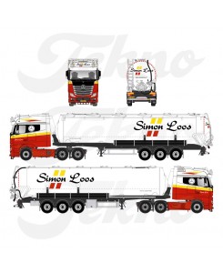 86880 - Mercedes Actros long-line 6x2 silotrailer Simon Loos /1:50 Tekno