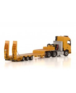 WSI04-2207 - Volvo FH5 Globetrotter 6x2 semi-lowloader 3axle 2/ramps - Yellow - Premium line /1:50 WSImodels