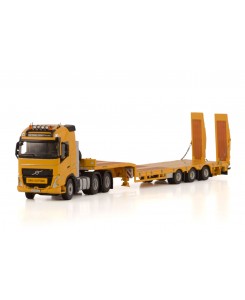 WSI04-2207 - Volvo FH5 Globetrotter 6x2 ribassato 3assi con rampe - Giallo - Premium line /1:50 WSImodels