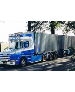 WSI01-4469 - Scania serie4 Torpedo Topline combi container WTB - W.Willemstein & Zn /1:50 WSImodels