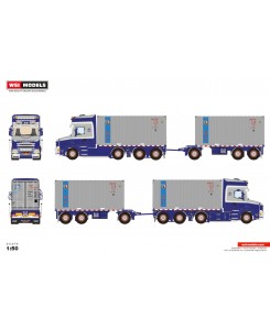 WSI01-4469 - Scania serie4 Torpedo Topline combi container WTB - W.Willemstein & Zn /1:50 WSImodels