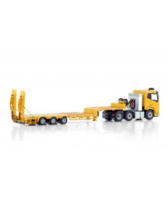 WSI04-2206 - DAF XF SL 6x2 ribassato 3assi con rampe - Giallo - Premium line /1:50 WSImodels