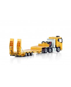 WSI04-2206 - DAF XF SL 6x2 ribassato 3assi con rampe - Giallo - Premium line /1:50 WSImodels