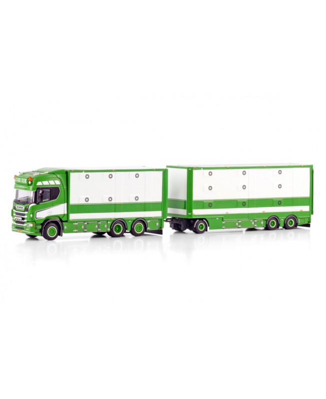 WSI01-4094 - Scania CR20H autotreno trasporto animali Van Dijk /1:50 WSImodels