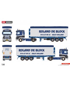 WSI01-4736 - DAF 95XF SC 4x2 volume trailer Roland de Block /1:50 WSImodels