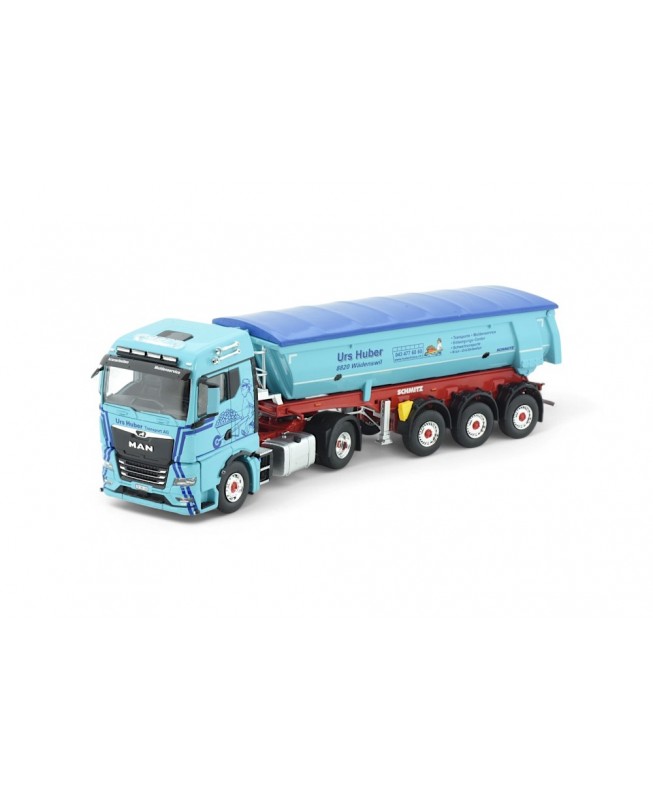 86007 - MAN TGX 4x2 tipper trailer Urs Huber /1:50 TEKNO