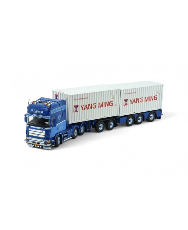 86360 - Scania 164-580 6x2 Topline 2x20ft. container P.Visser /1:50 TEKNO