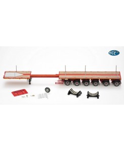 YC768-1/3002 - Nooteboom Eurotrailer 6axle extendible ballast RAL 3002 - Type1 /1:50 YCCmodels