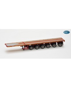 YC768-1/3002 - Nooteboom Eurotrailer 6axle extendible ballast RAL 3002 - Type1 /1:50 YCCmodels