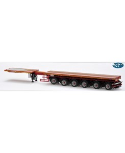 YC768-1/3002 - Nooteboom Eurotrailer 6axle extendible ballast RAL 3002 - Type1 /1:50 YCCmodels