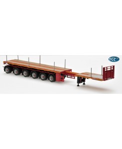 YC768-1/3002 - Nooteboom Eurotrailer 6axle extendible ballast RAL 3002 - Type1 /1:50 YCCmodels