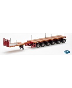 YC768-1/3002 - Nooteboom Eurotrailer 6axle extendible ballast RAL 3002 - Type1 /1:50 YCCmodels