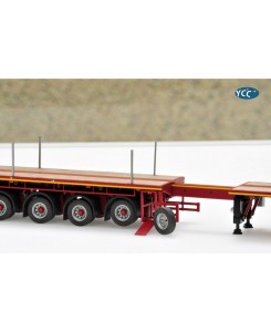 YC768-1/3002 - Nooteboom Eurotrailer 6axle extendible ballast RAL 3002 - Type1 /1:50 YCCmodels