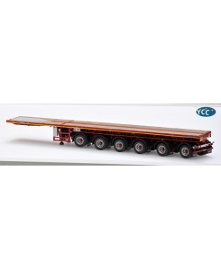 YC768-1/3002 - Nooteboom Eurotrailer 6axle extendible ballast RAL 3002 - Type1 /1:50 YCCmodels